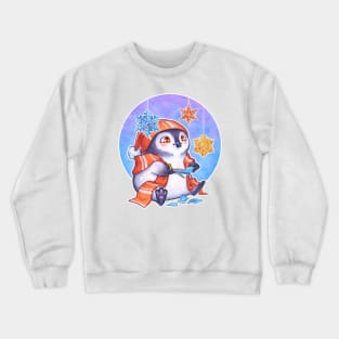 Penguin with Snowflakes Crewneck Sweatshirt